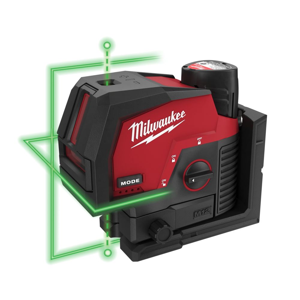 Аккумуляторный линейно-точечный лазерный нивелир Milwaukee M12 CLLP-301C, в кейсе, 4933478100