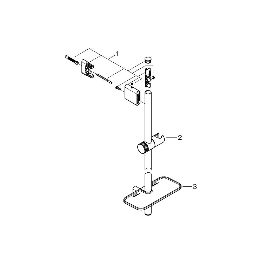 Душевая штанга GROHE Rainshower SmartActive 900 мм, теплый закат глянец (26603DA0)