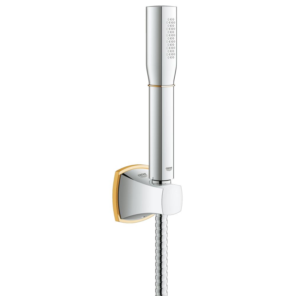 Душевой набор GROHE Rainshower Grandera, 1 режим, 1500 мм, 7,6 л/мин, хром/золото (27993IG0)