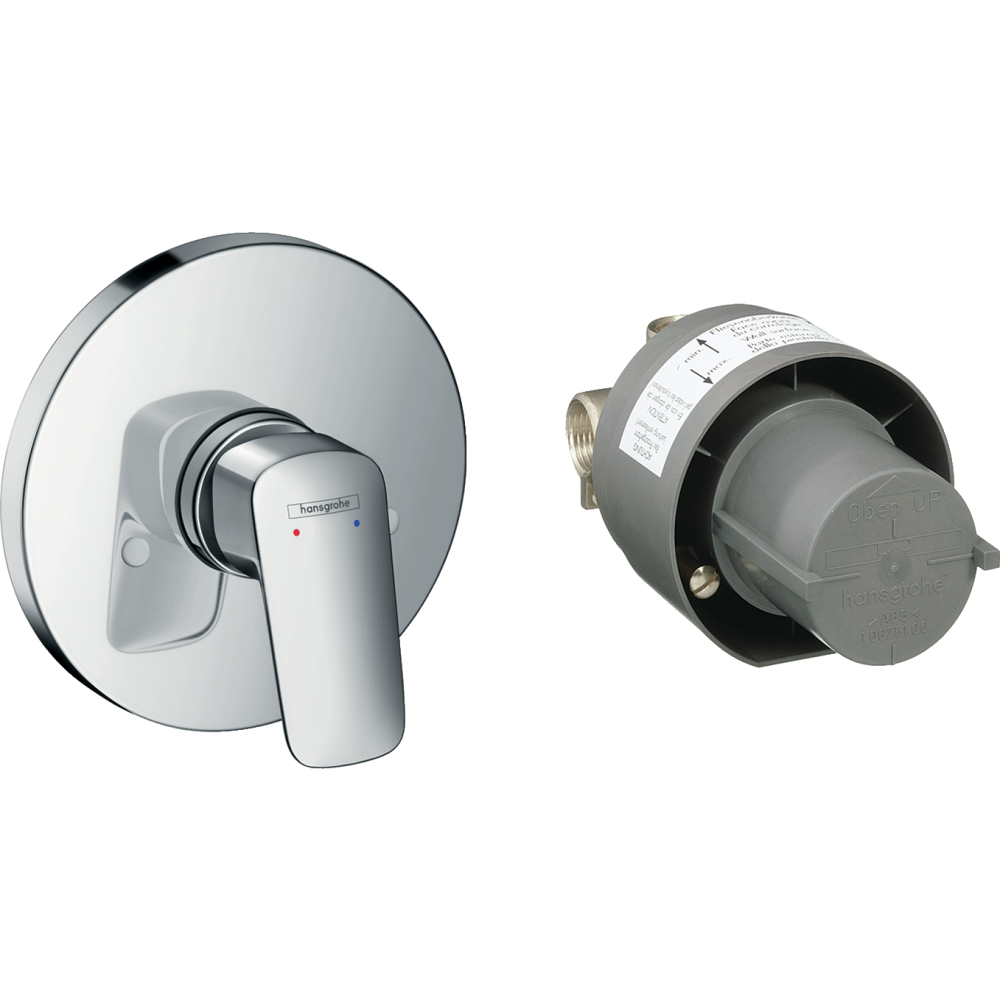 Смеситель для душа hansgrohe Logis скрытого монтажа, в комплекте с монтажной частью 71666000, хром