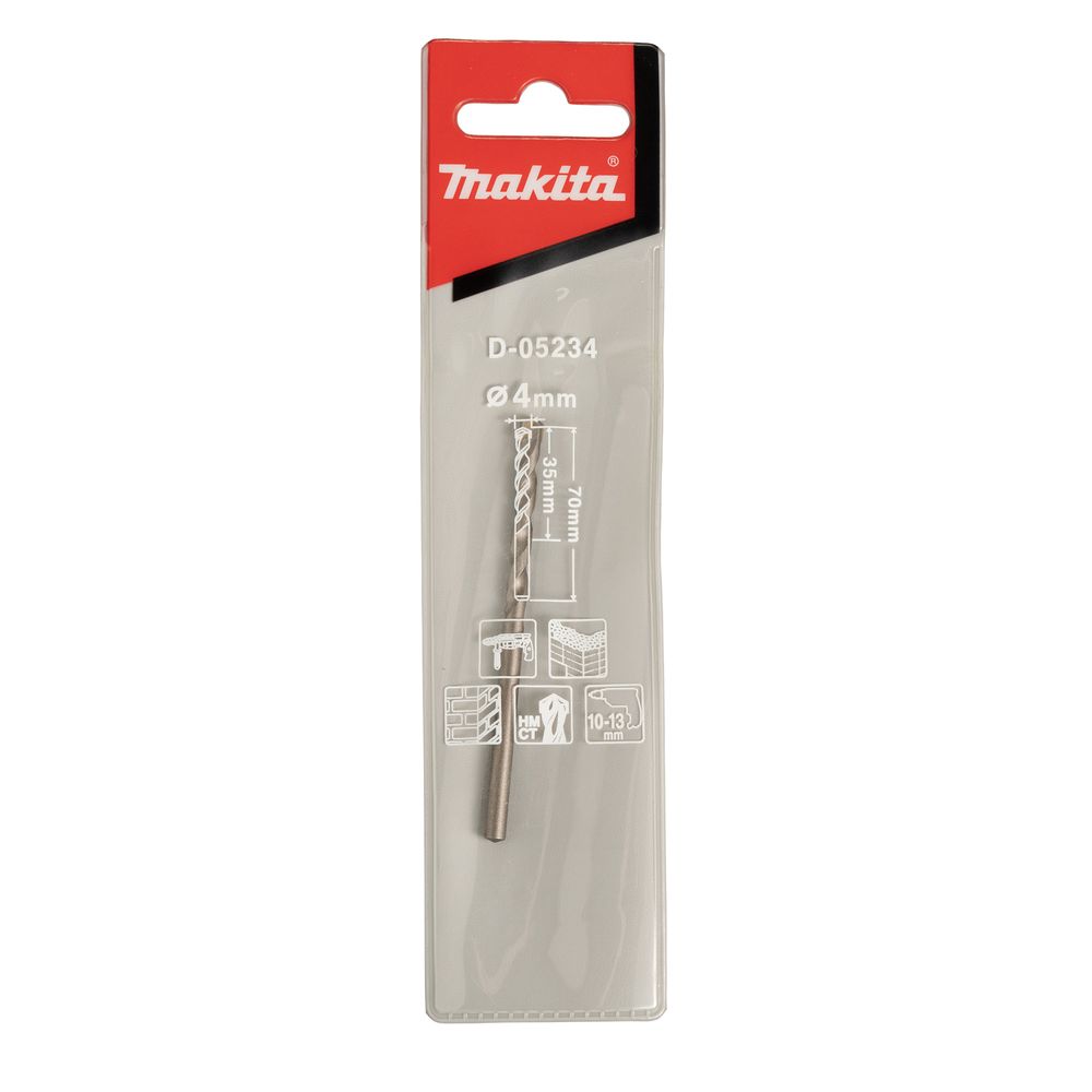 Сверло по бетону Makita 4x35x70, D-05234