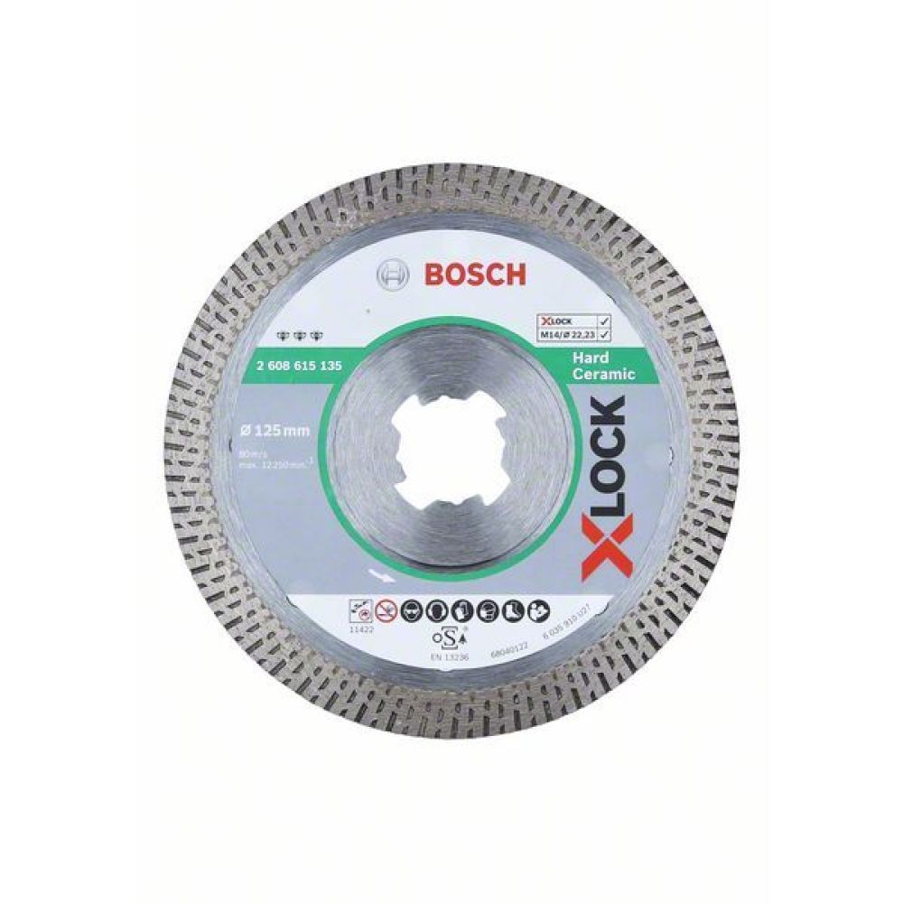 Алмазный диск Bosch X-LOCK Best for Hard Ceramic 125 x 22,23 x 1,8 x 10мм (2608615135)