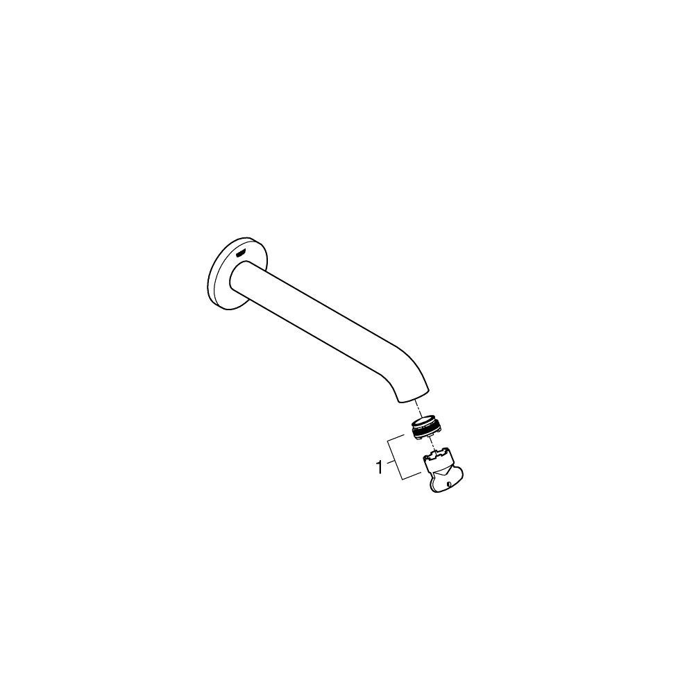 Излив для ванны GROHE Essence, темный графит глянец (13449A01)