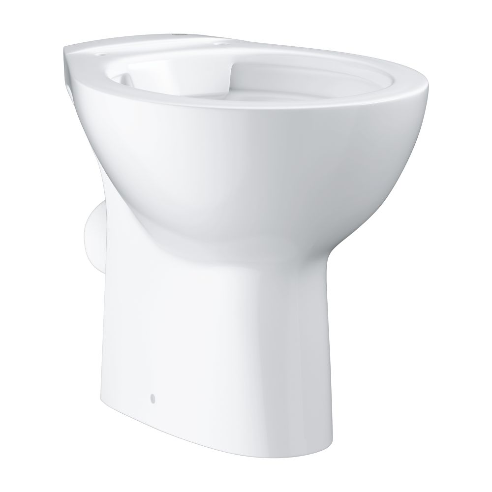 Унитаз напольный безободковый GROHE Bau Ceramic горизонтальный выпуск (без сиденья), альпин-белый (39430000)