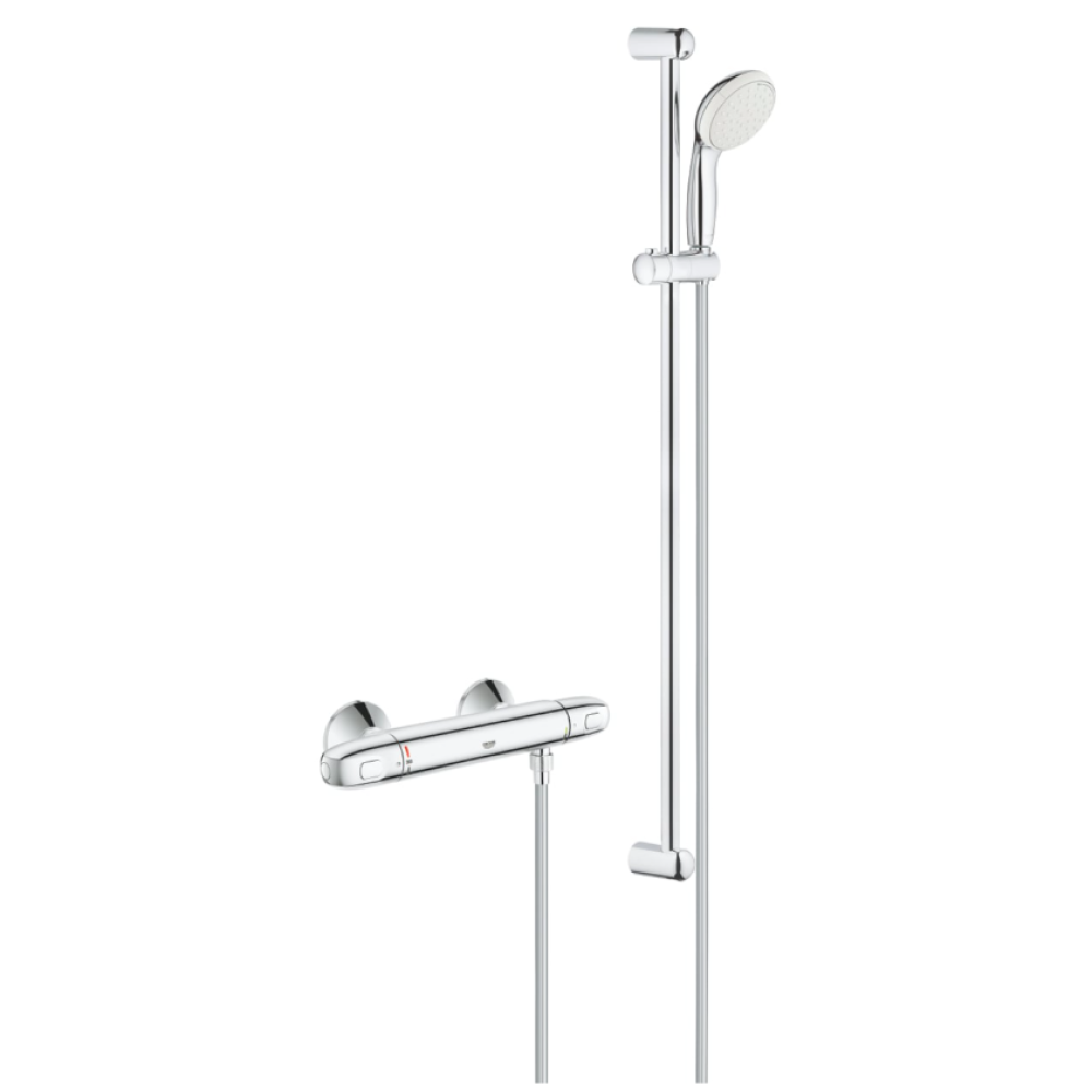 Термостат для душа GROHE Grohtherm 1000 с душевым гарнитуром, хром (34256004)