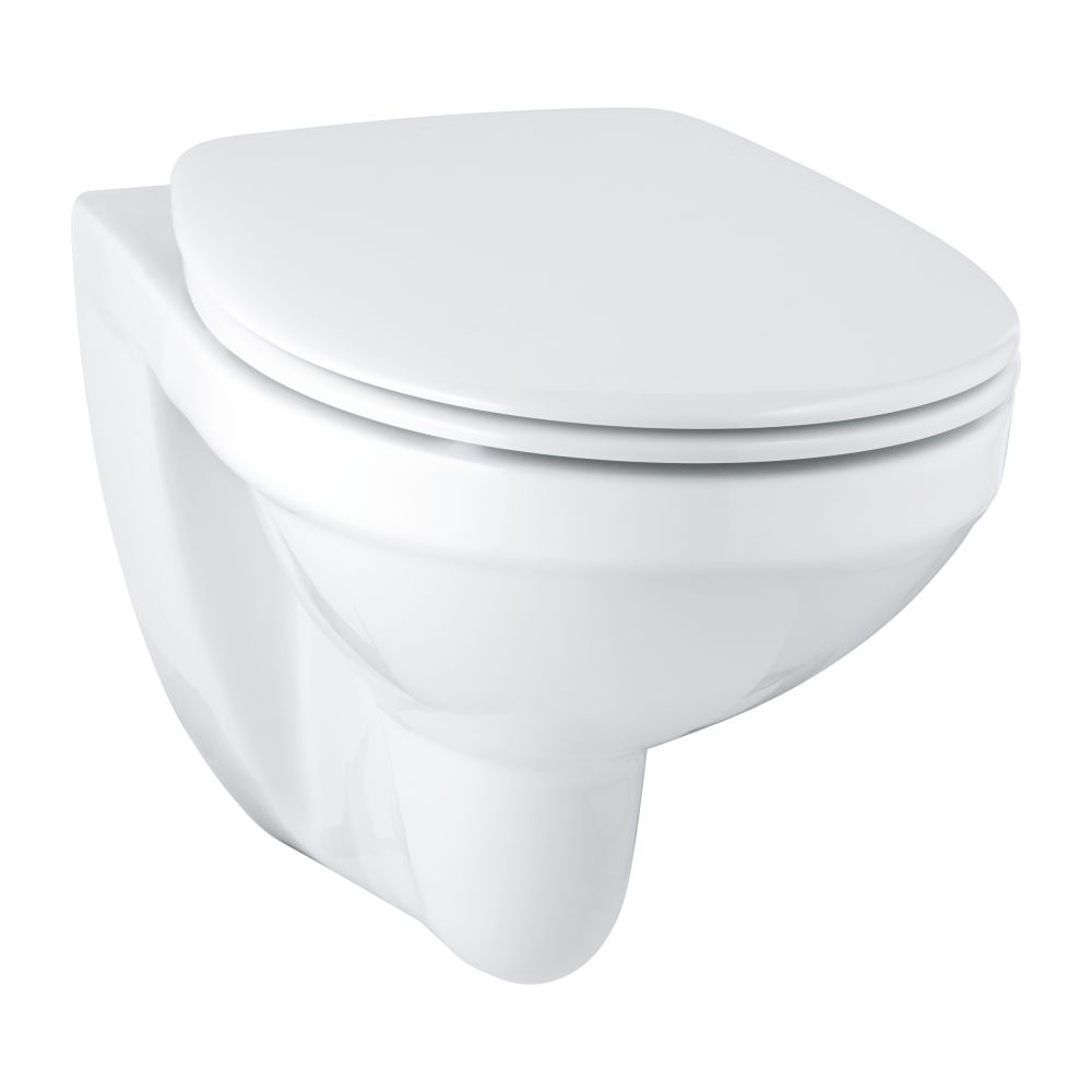 Унитаз GROHE Bau Ceramic подвесной ободковый с сиденьем без микролифта, альпин-белый (39497000)