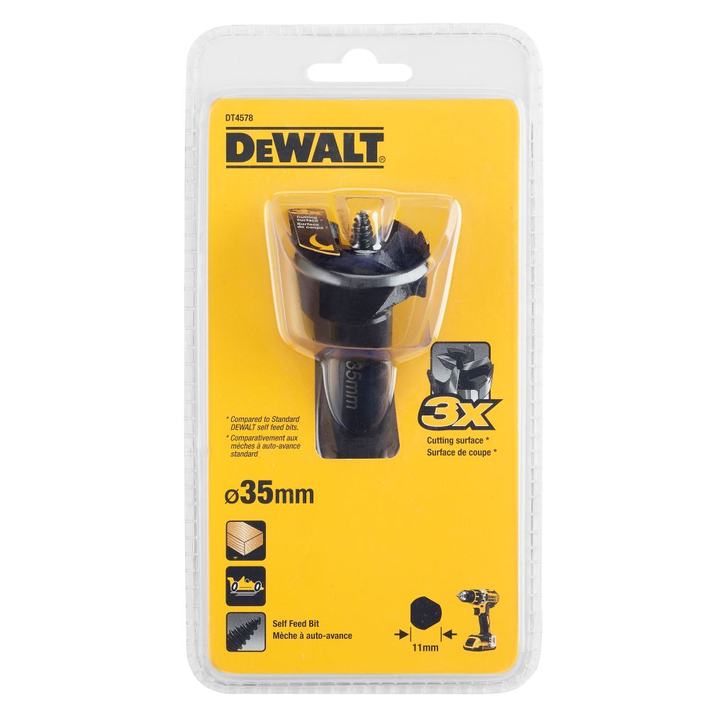 Сверло Форстнера по дереву DEWALT DT4578, 35x87x122 мм, 1 шт. (DT4578-QZ)