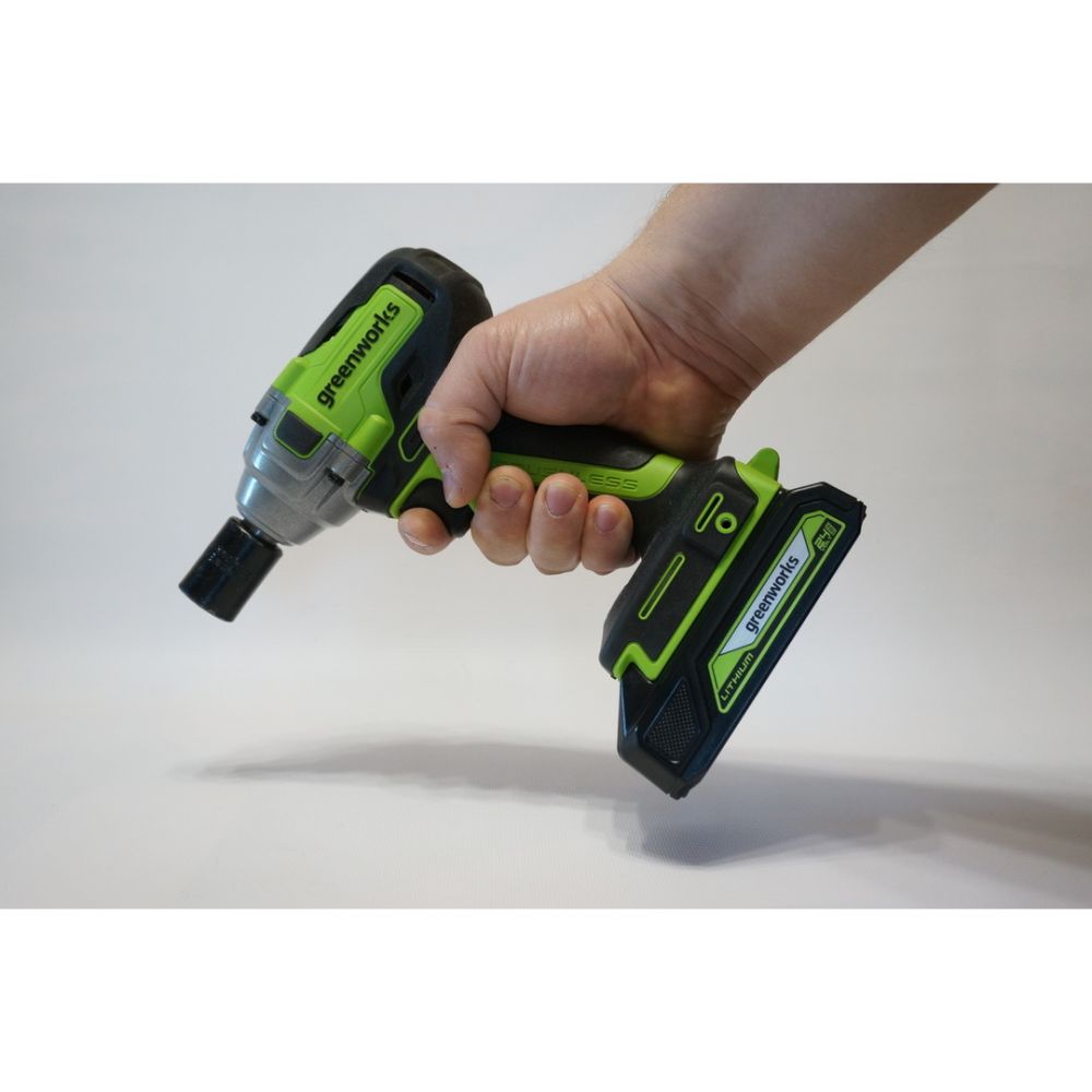 Гайковерт ударный аккумуляторный Greenworks, 24V, бесщеточный, без АКБ и ЗУ, 3802907