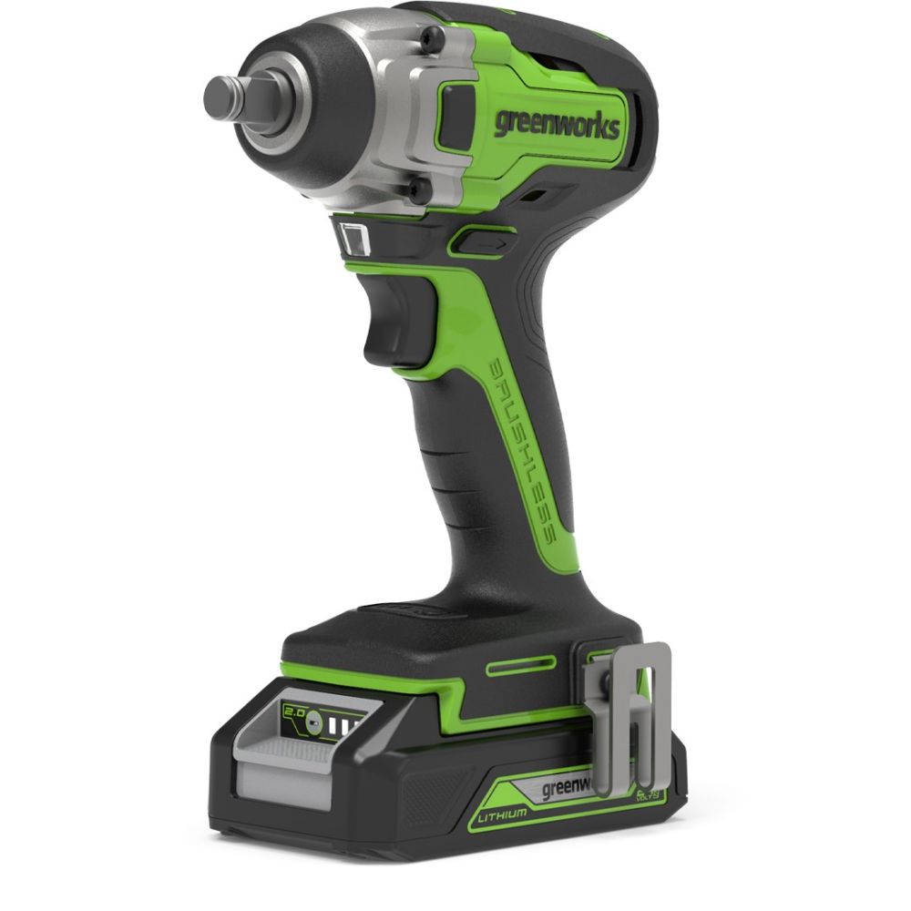 Гайковерт ударный аккумуляторный Greenworks, 24V, бесщеточный, без АКБ и ЗУ, 3802907