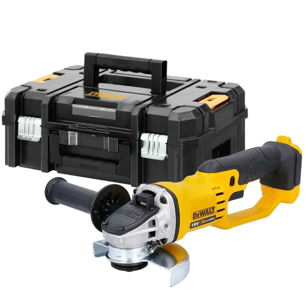 Аккумуляторная угловая шлифмашина DEWALT DCG412NT, 18 В, 125 мм, 7000 об/мин, без АКБ и ЗУ, в кейсе TSTAKII