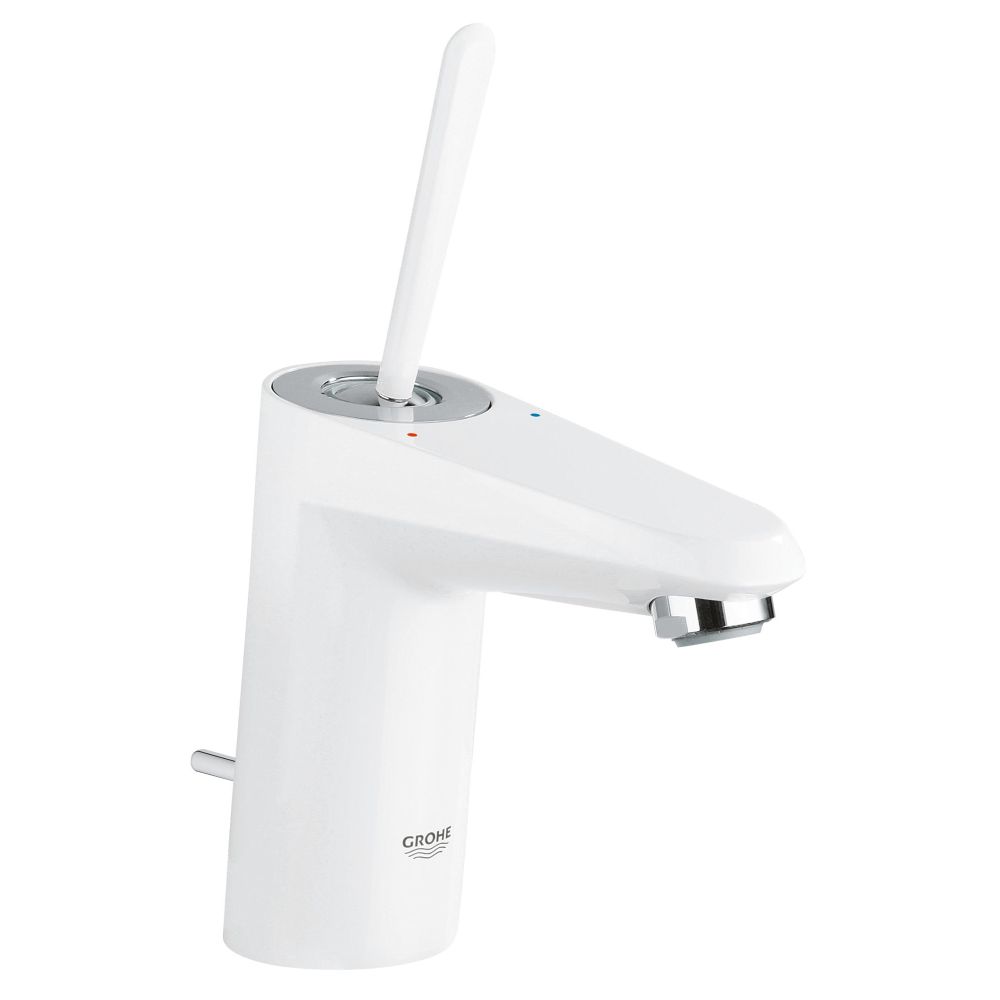 Смеситель для раковины GROHE Eurodisc Joy с донным клапаном, S-size, белая луна (23425LS0)