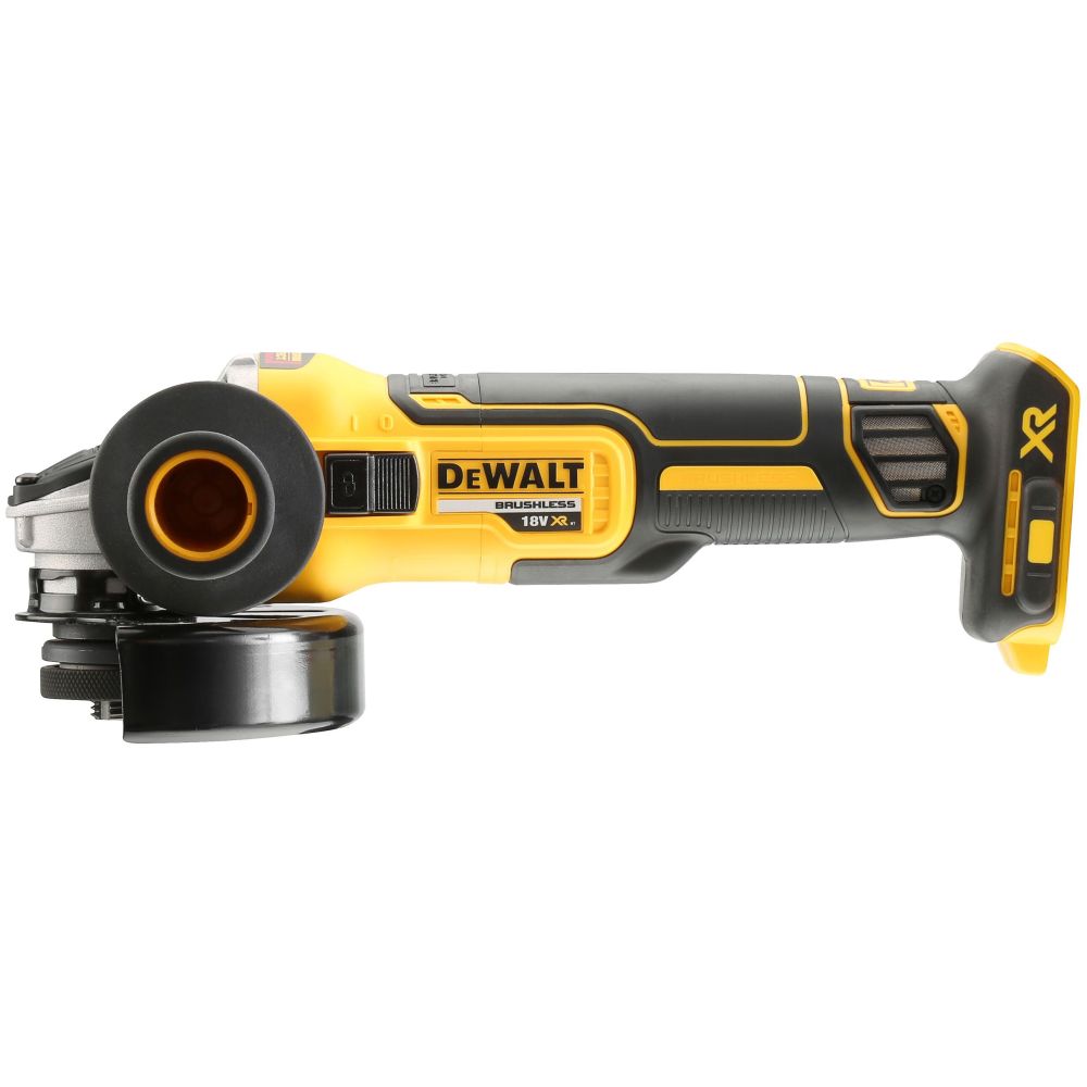 Аккумуляторная угловая шлифмашина DEWALT DCG405S2T, 18 В, 125 мм, 9000 об/мин, с 2 АКБ 3.5 Ач и ЗУ, в кейсе TSTAK (DCG405S2T-QW)