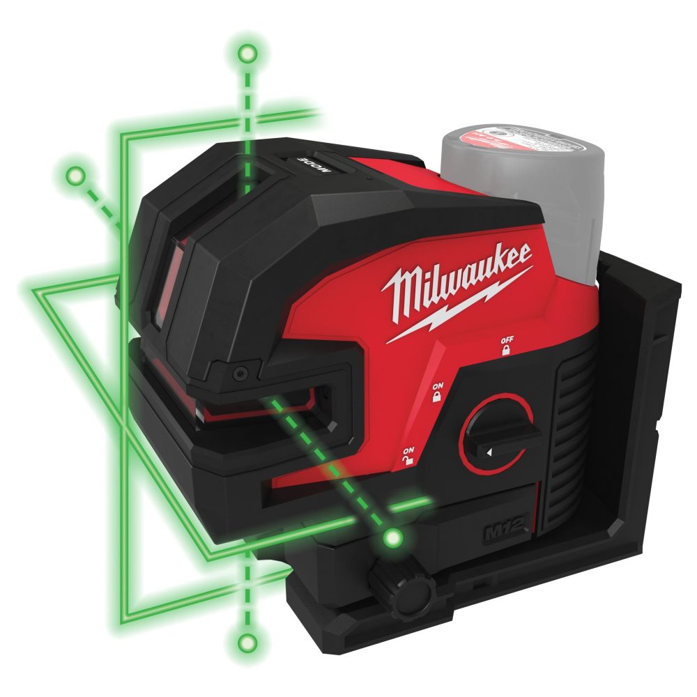 Аккумуляторный лазерный нивелир Milwaukee M12 CLL4P-0C, в кейсе, 4933479202
