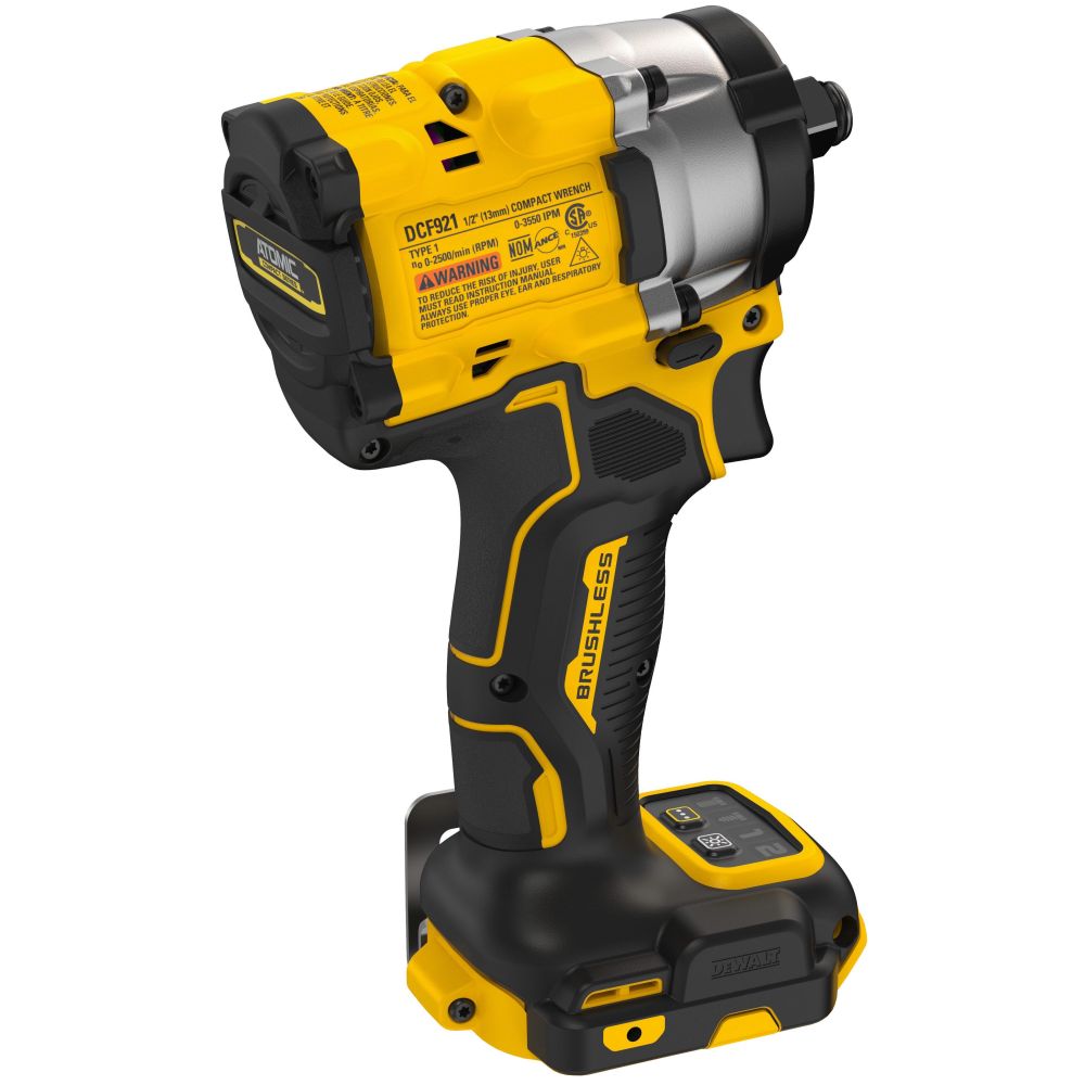 Аккумуляторный гайковерт DEWALT DCF921H2T, 18 В, 610 Нм, 3550 уд/мин, с 2 АКБ 5 Ач и ЗУ, в кейсе TSTAK (DCF921H2T-QW)