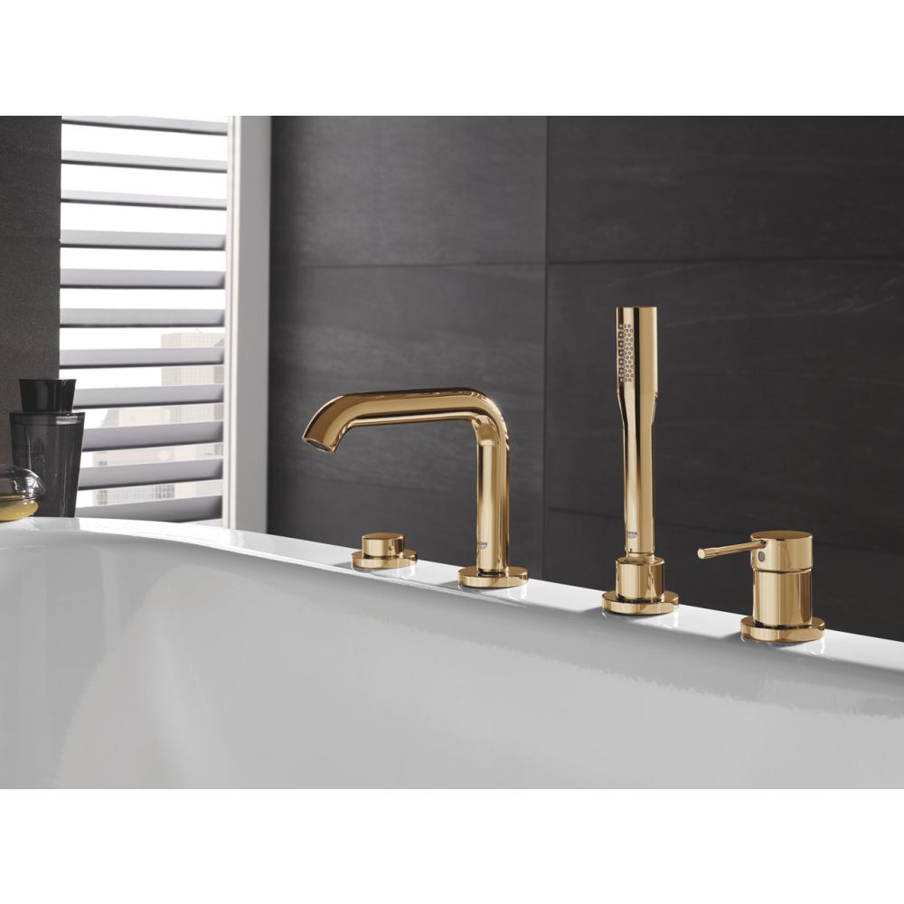 Смеситель для ванны GROHE Essence на 4 отверстия, на край ванны, холодный рассвет глянец (19578GL1)