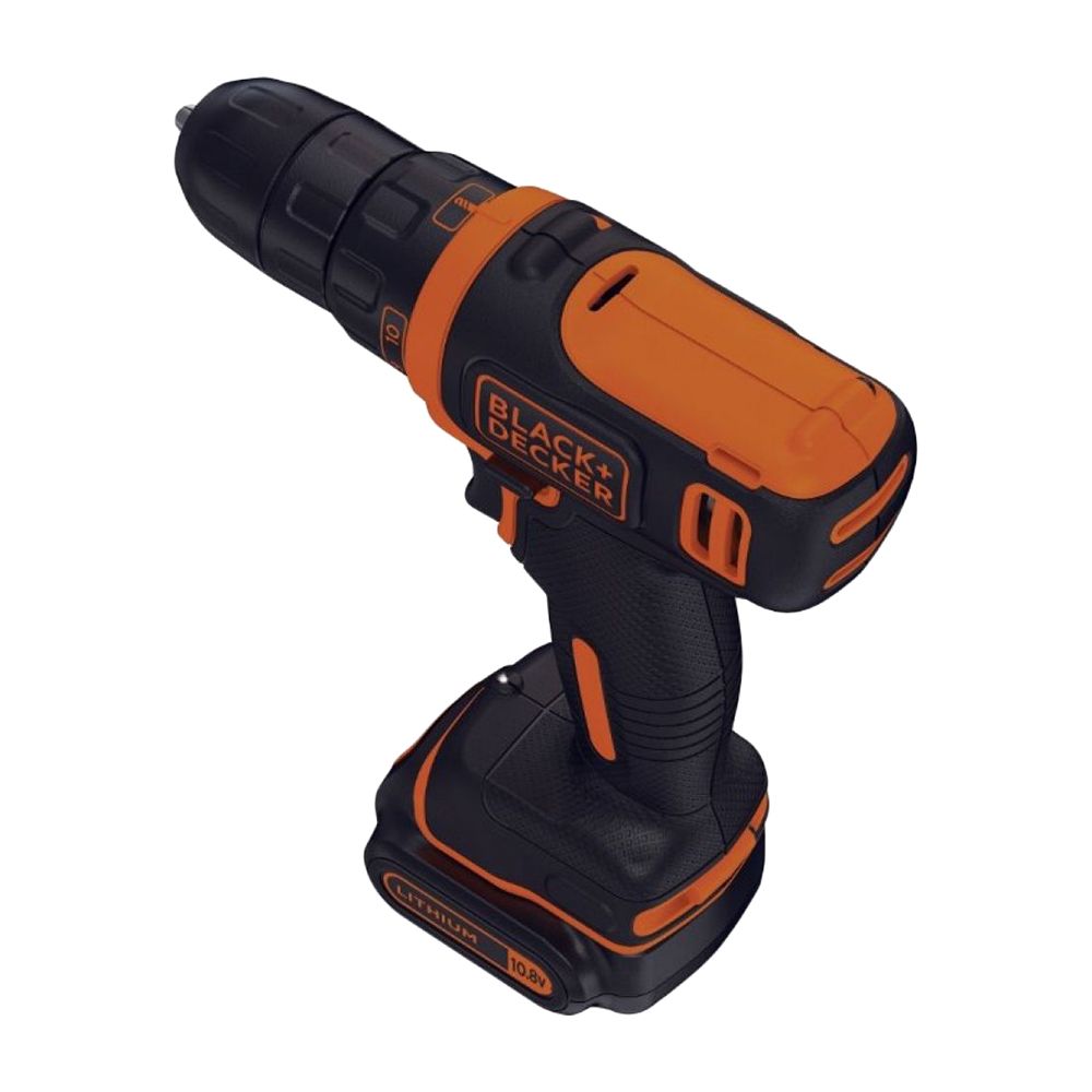 Аккумуляторная дрель-шуруповерт BLACK+DECKER BDCDD12K1B, 10.8 В, 2 Li-Ion аккумулятора 1.5 Ач, зарядное устройство