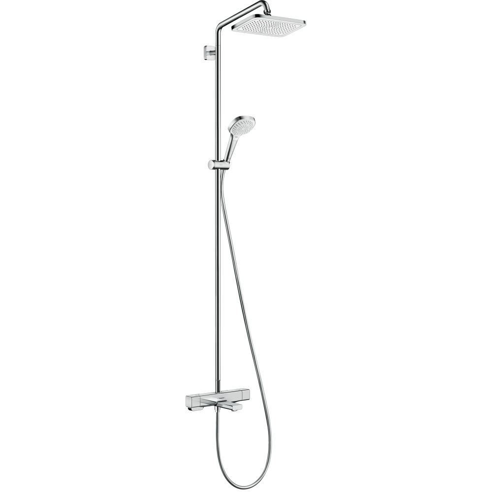 Душевая система hansgrohe Croma E 280 1jet с термостатом для ванны 27687000, хром