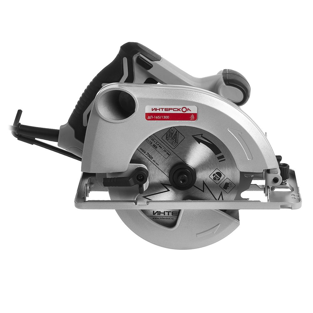 Дисковая пила ИНТЕРСКОЛ ДП-165/1300, 1300 Вт, 165 мм, 6000 об/мин (551.2.0.70)