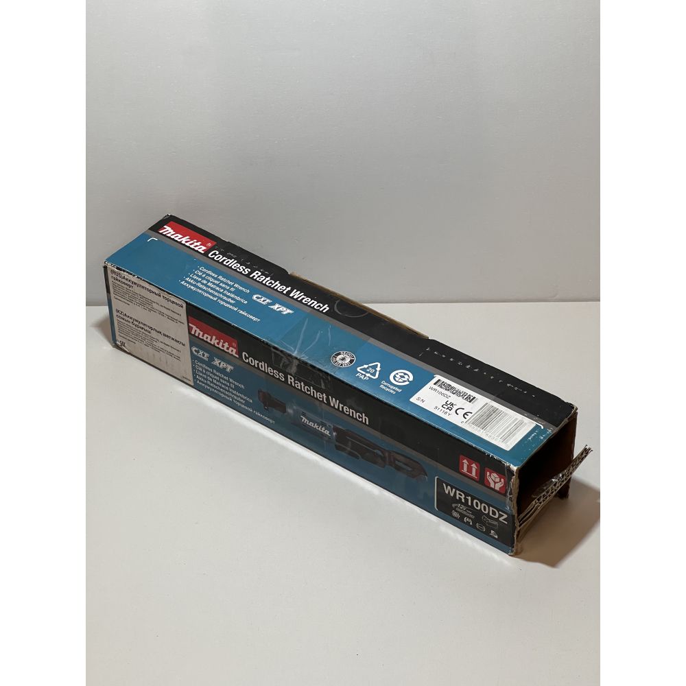 Аккумуляторный угловой гайковерт Makita WR100DZ, 12 В, 47.5 Нм, без АКБ и ЗУ (УЦЕНЕННЫЙ ТОВАР) (WR100DZ/BU)