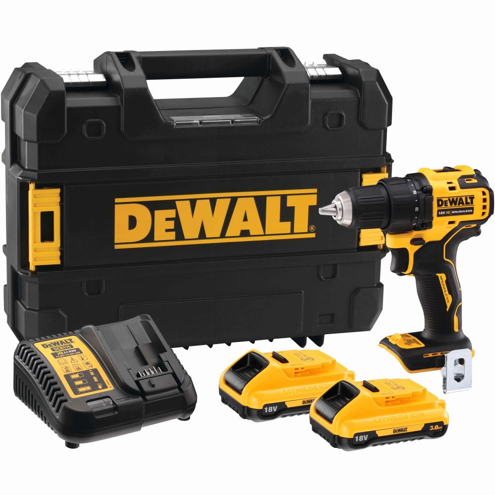 Аккумуляторная дрель-шуруповерт DEWALT DCD708L2T, 18 В, 1650 об/мин, с 2 АКБ 3 Ач и ЗУ, в кейсе TSTAK (DCD708L2T-QW)