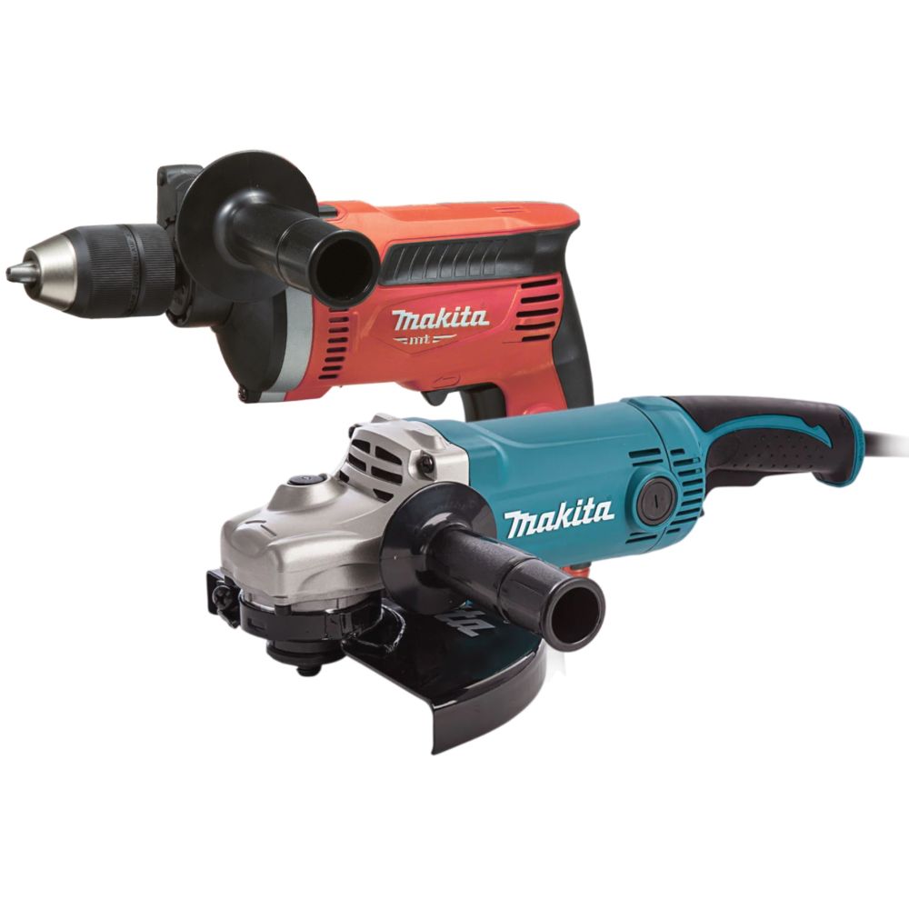 Набор электроинструмента Makita: дрель M0600 + угловая шлифмашина GA9050 (ACSET-18)