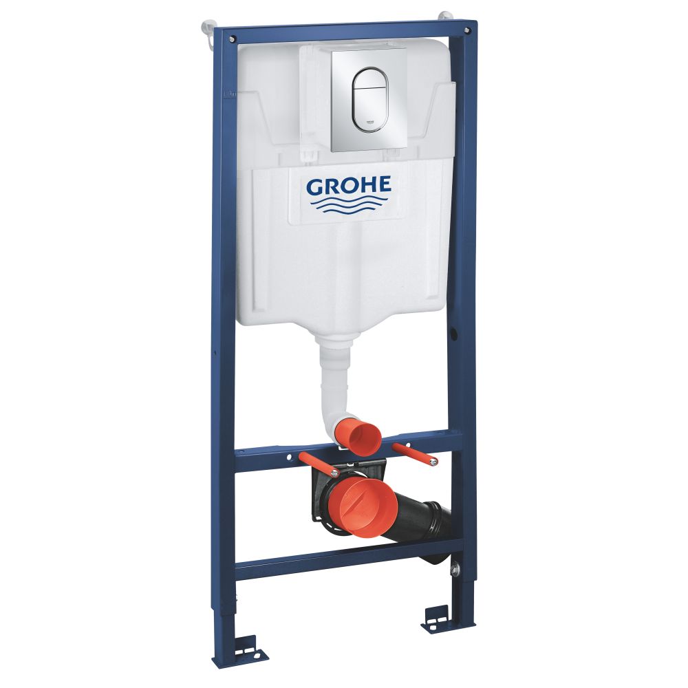 Система инсталляции для унитаза, GROHE Rapid SL 3 в 1с панелью смыва Arena Cosmopolitan S, хром (39504000)