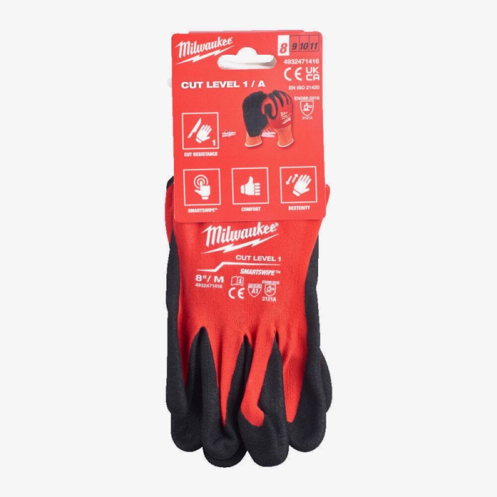 Перчатки защитные Milwaukee Cut Level 1/A, размер M/8, 4932471416
