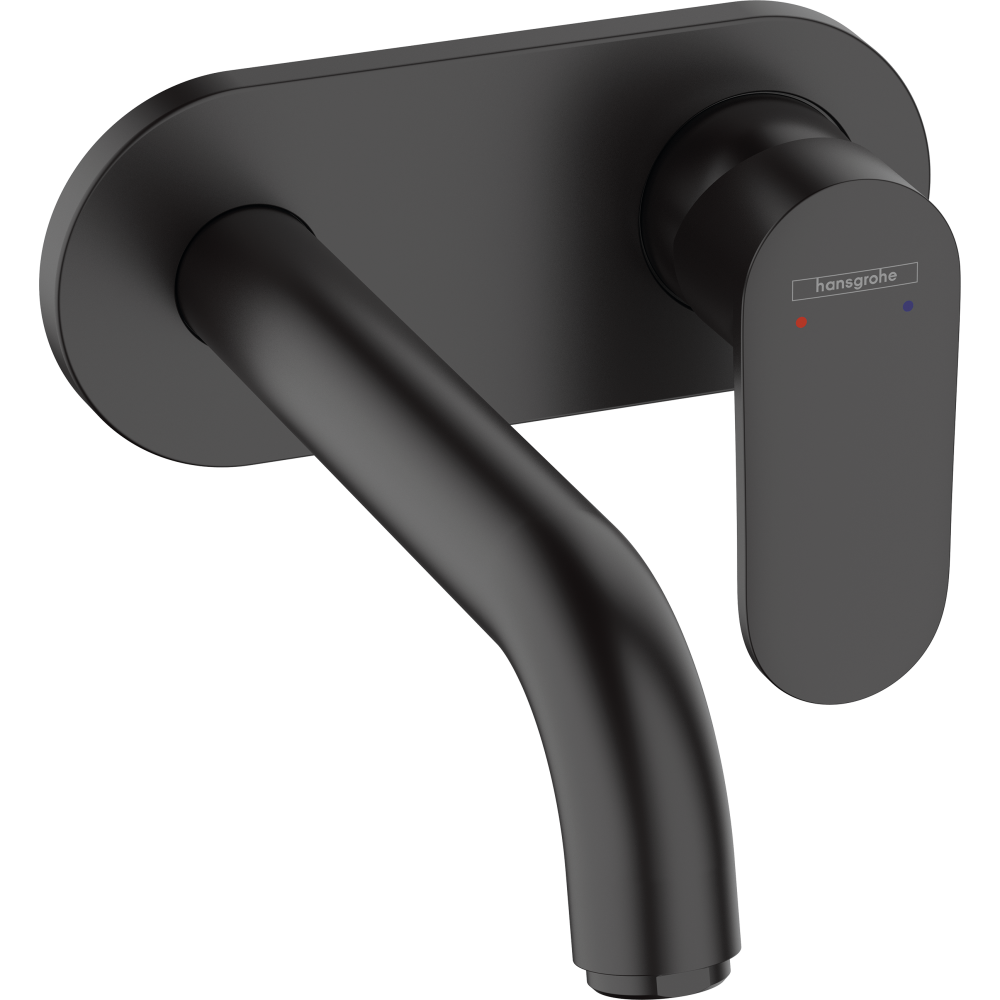 Внешняя часть смесителя для раковины hansgrohe Vernis Blend скрытого монтажа, настенный 71576670, матовый черный