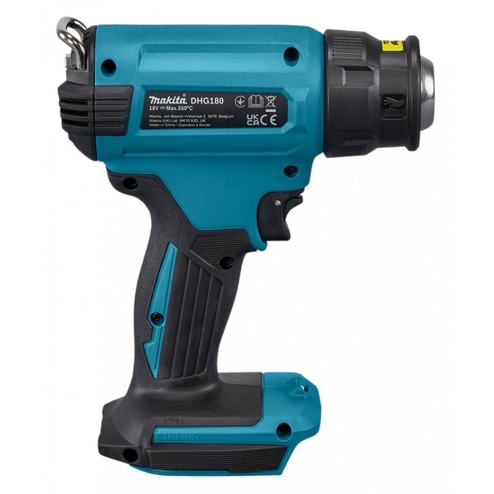 Аккумуляторный тепловой пистолет (фен) Makita  LXT 18В, 1 режим, 550°, без АКБ и З/У, DHG180ZK