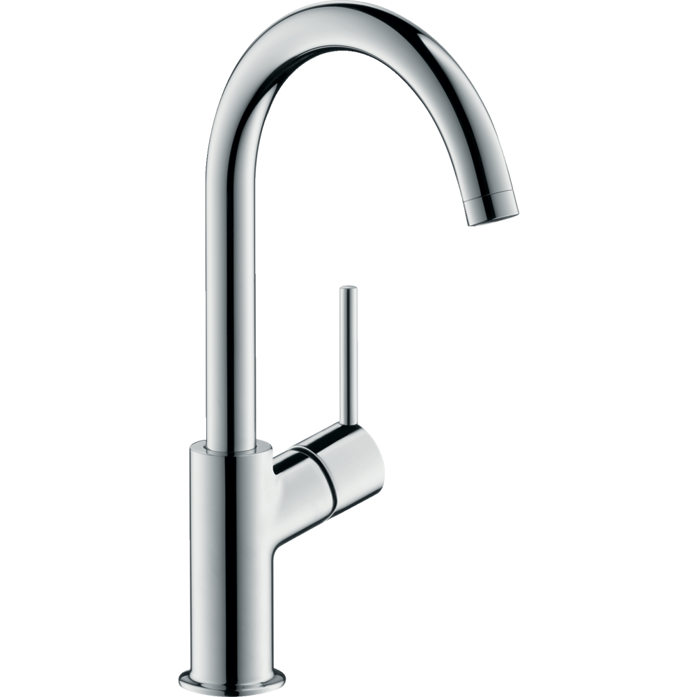 Смеситель для раковины hansgrohe Talis 210 с поворотным изливом и сливным гарнитуром 32084000, хром