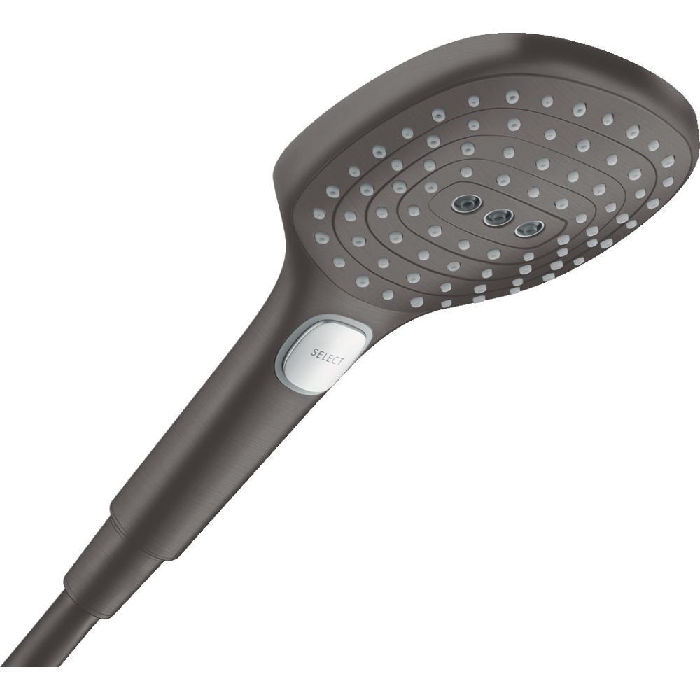 Ручной душ hansgrohe Raindance Select E 120 3jet 26520340, шлифованный черный хром