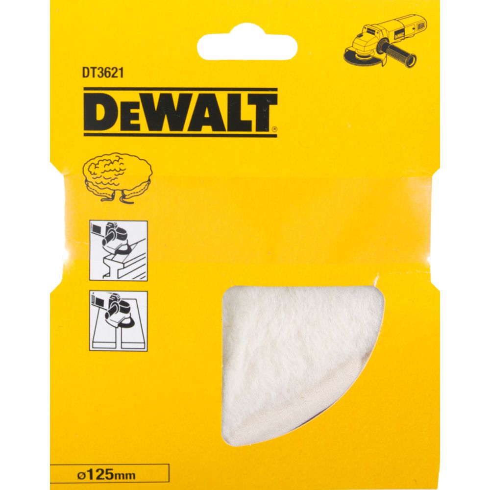 Полировальный колпак, шерстяной, 125мм DEWALT DT3621
