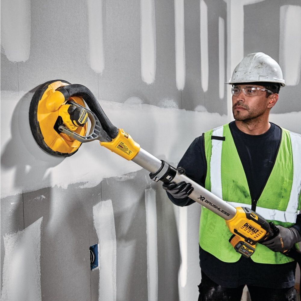 Аккумуляторная эксцентриковая шлифмашина для стен DEWALT DCE800T2, 18 В, 225 мм, 1200 кол/мин, с 2 АКБ 6 Ач и ЗУ (DCE800T2-QW)