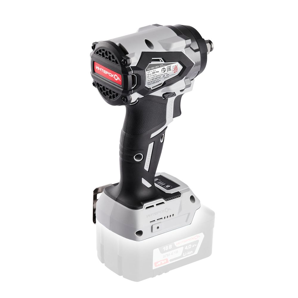 Аккумуляторный ударный гайковерт ИНТЕРСКОЛ ГАУ-380/18ВЭ, 18 В, 380 Нм, 3200 уд/мин, без АКБ и ЗУ (937.0.0.70)