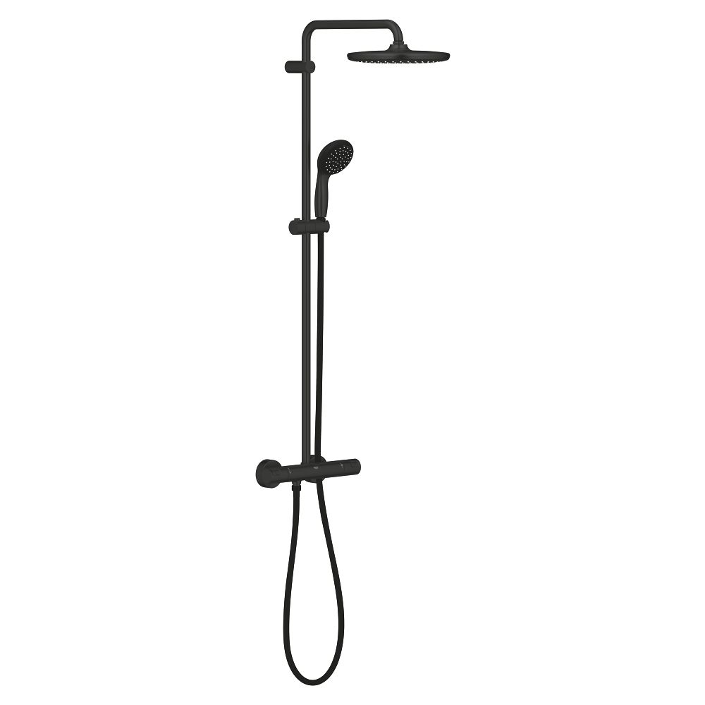 Душевая система GROHE Vitalio Start System 250 с термостатом для душа, черный (266772430)
