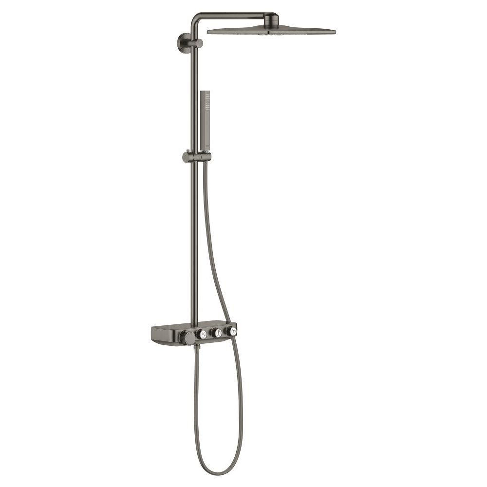 Душевая система GROHE Euphoria SmartControl System 310 Cube Duo с термостатом для душа, темный графит матовый (26508AL0)
