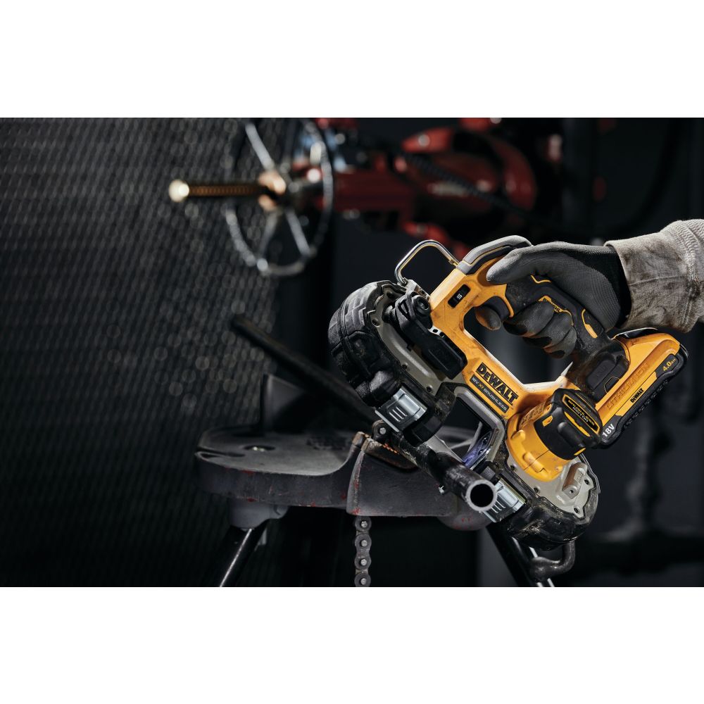 Аккумуляторная ручная ленточная пила DEWALT DCS377P1T, 18 В, 116 м/мин, с АКБ 5 Ач и ЗУ, в кейсе TSTAK (DCS377P1NT-XJ)