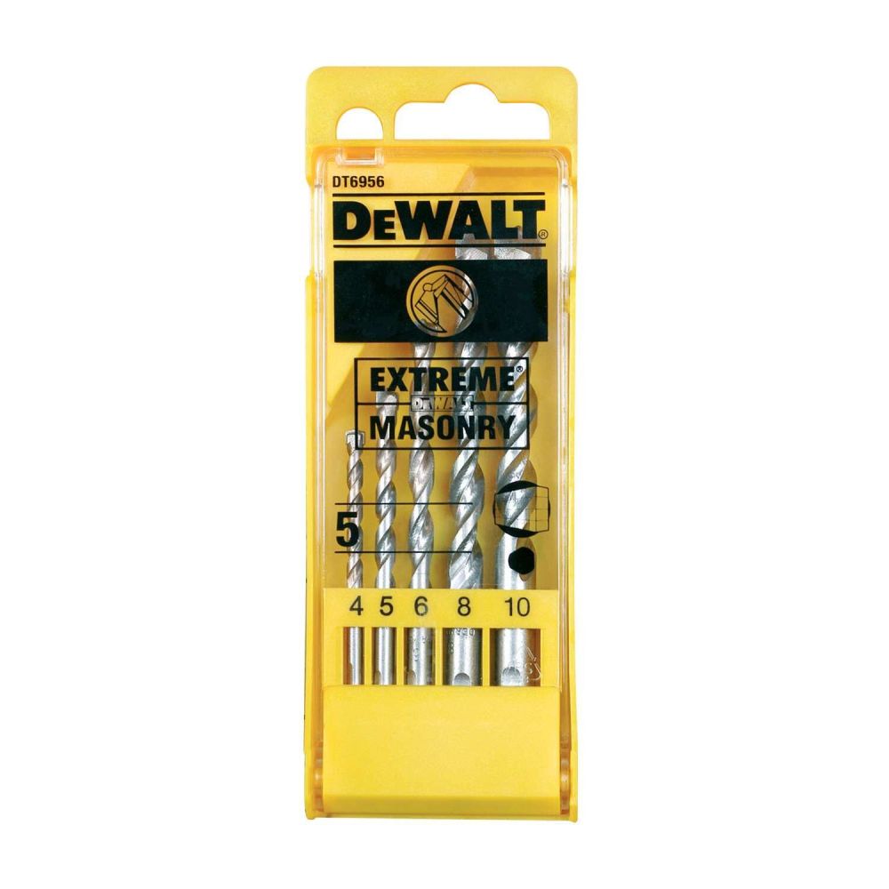 Набор сверл DEWALT DT6956 по бетону, 4/5/6/8/10 мм, 5 шт. (DT6956-QZ)