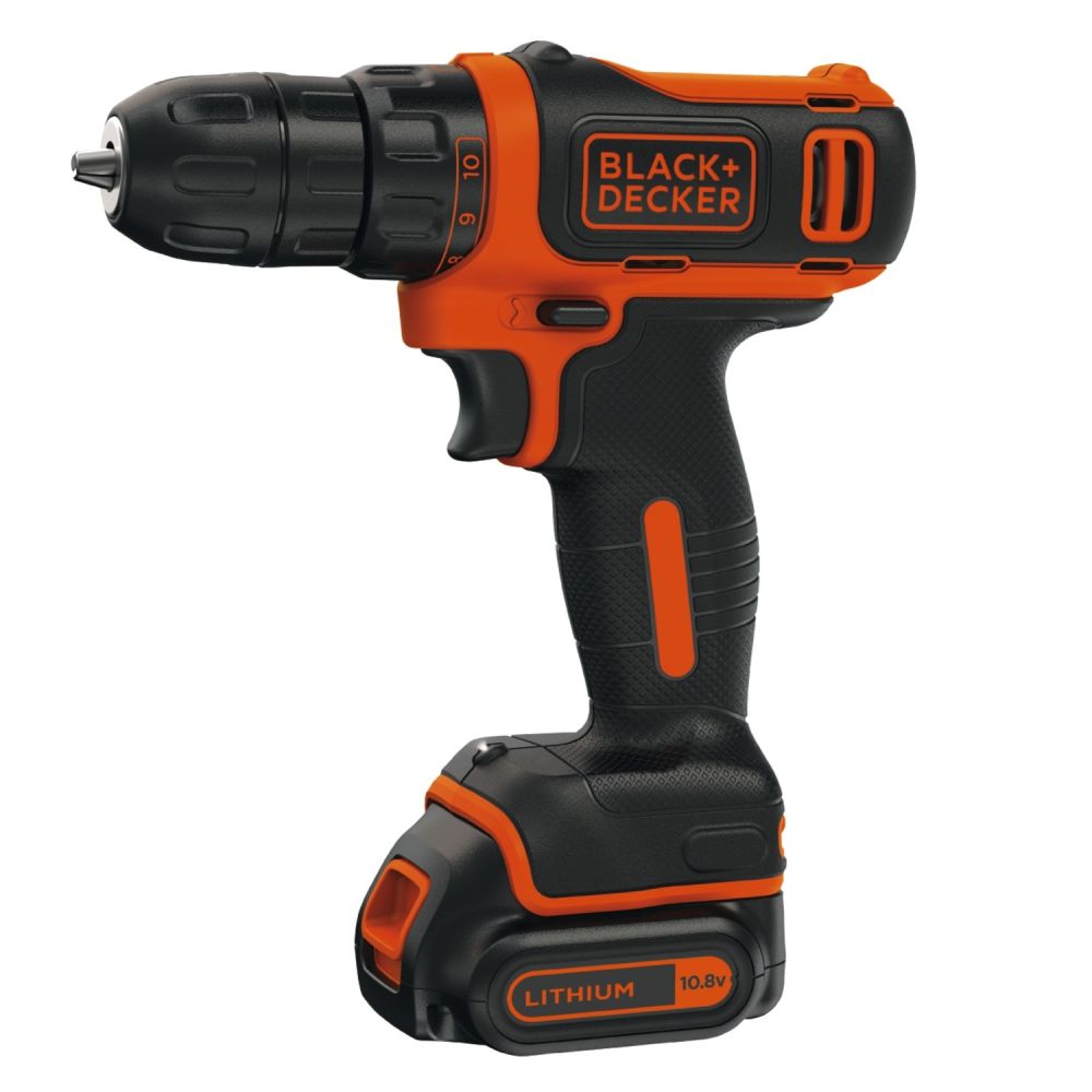 Аккумуляторная дрель-шуруповерт BLACK+DECKER BDCDD12, 10.8 В, Li-Ion аккумулятор 1.5 Ач 