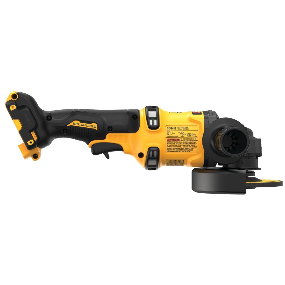 Аккумуляторная угловая шлифмашина DEWALT DCG418BX1, 60 В, 150 мм, 9000 об/мин, с АКБ 3 Ач и ЗУ (DCG418BX1-XJ)