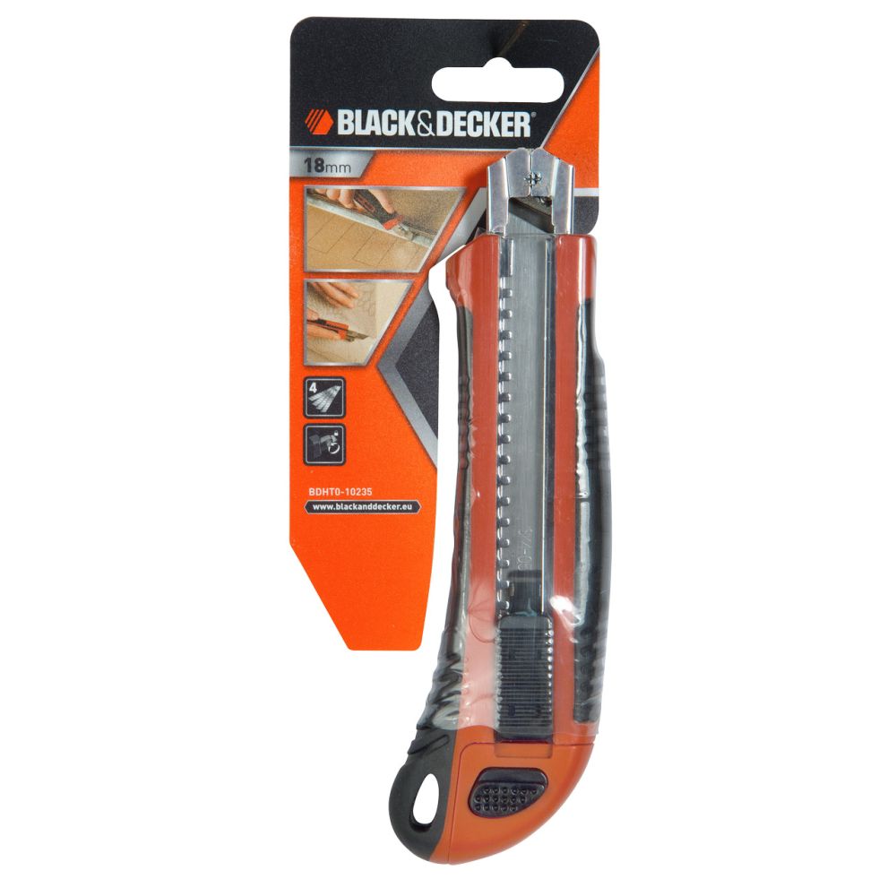 Нож с лезвием с отламываемыми сегментами кассетный BLACK+DECKER BDHT0-10235, 18 мм