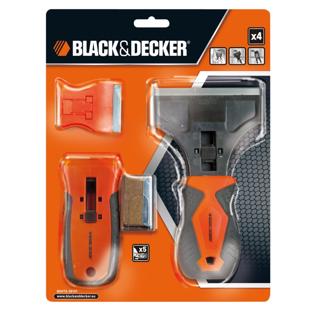 Набор из 4-х скребков BLACK+DECKER BDHT0-28101