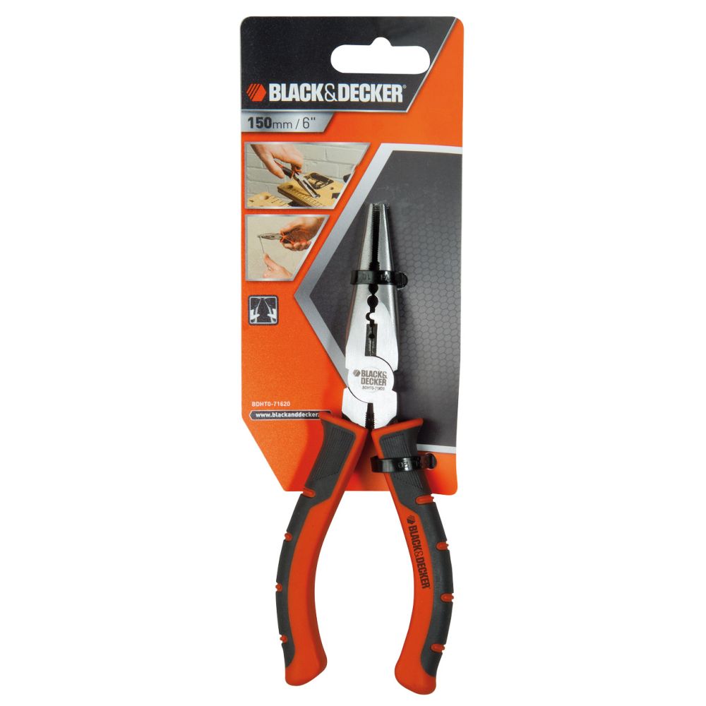 Плоскогубцы с удлиненными губками BLACK+DECKER BDHT0-71620, 150мм