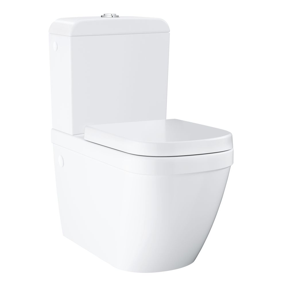 Унитаз напольный готовый комплект GROHE Euro Ceramic, альпин-белый (39462000)