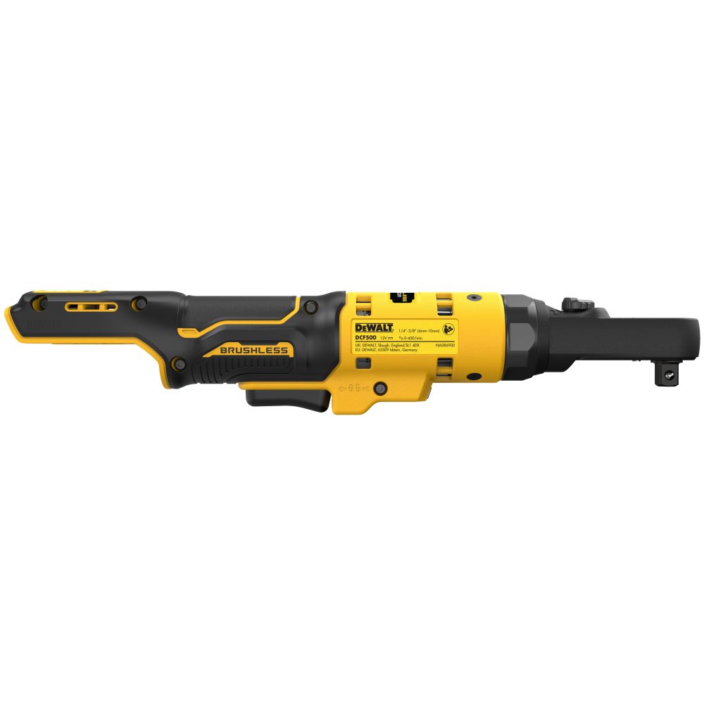 Аккумуляторный угловой гайковерт DEWALT DCF500N, с трещоткой, 12 В, 67 Нм, 450 об/мин, без АКБ и ЗУ (DCF500N-XJ)