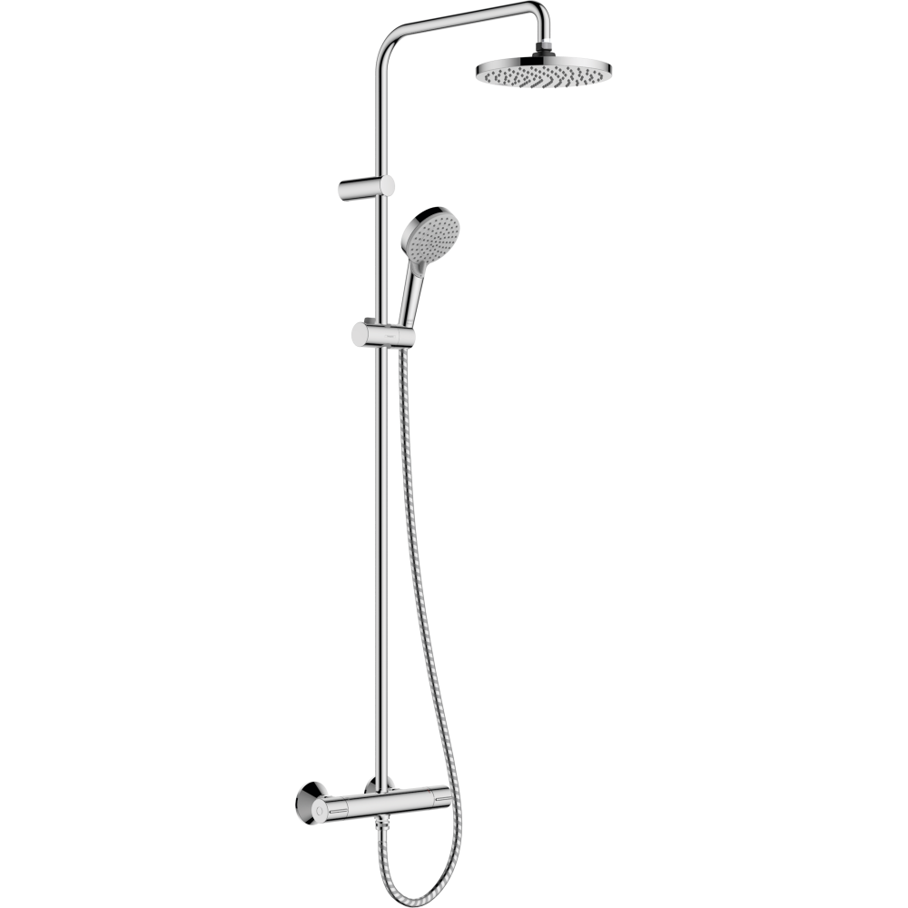 Душевая система hansgrohe Vernis Blend 200 1jet EcoSmart с термостатом 26089000, хром