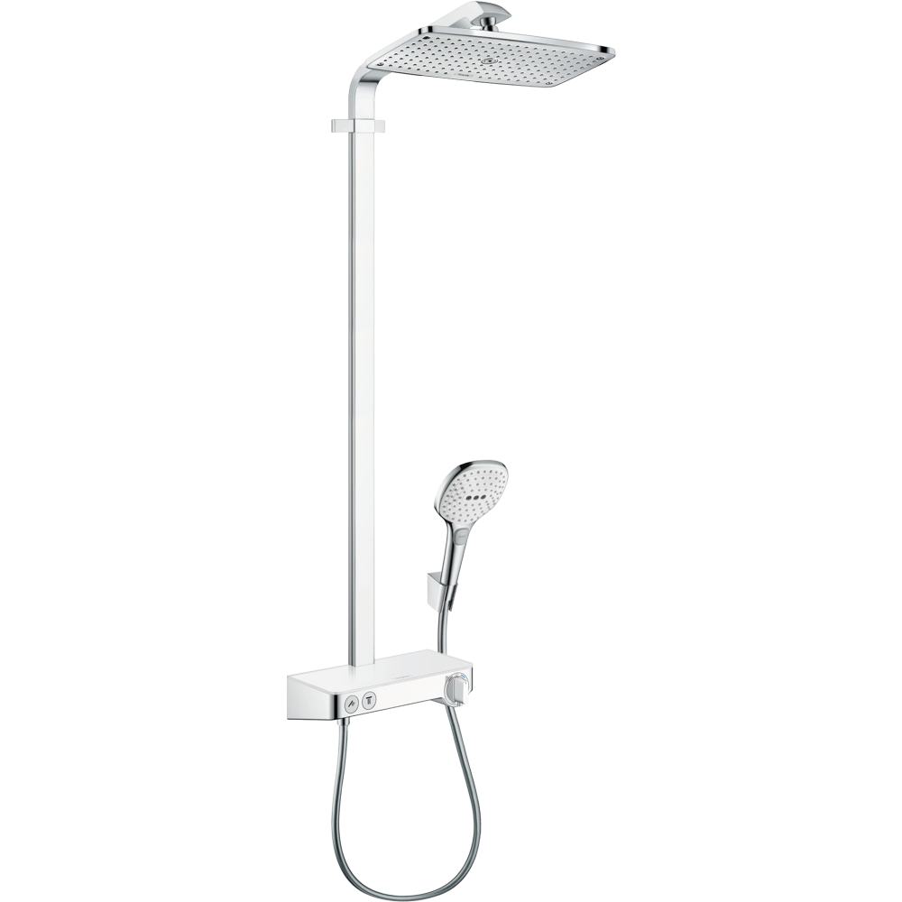 Душевая система hansgrohe Raindance E 360 1jet с термостатом ShowerTablet Select 300 27288400, белый/хром