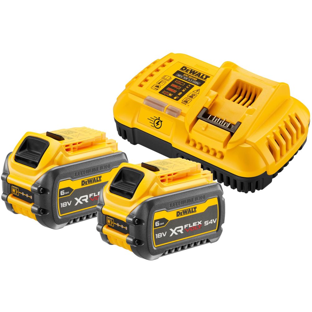 Набор DEWALT DCB118T2: 2 АКБ DCB546, Li-Ion, 18/54 В, 6/2 Ач и быстрое зарядное устройство DCB118, 18/54 В, 8 А (DCB118T2-QW)