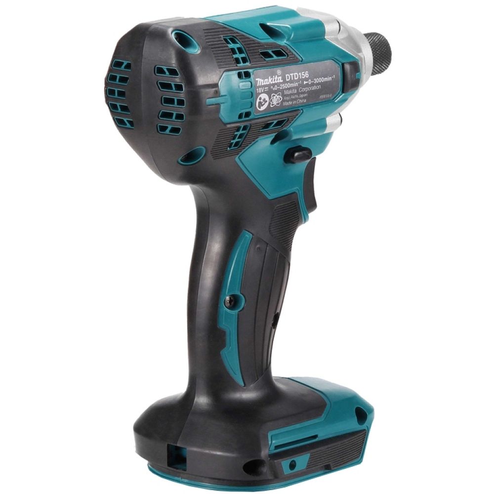 Аккумуляторный ударный шуруповерт Makita DTD156RFE, 18 В, 155 Нм, 3000 уд/мин, с 2 АКБ 3 Ач и ЗУ, в кейсе