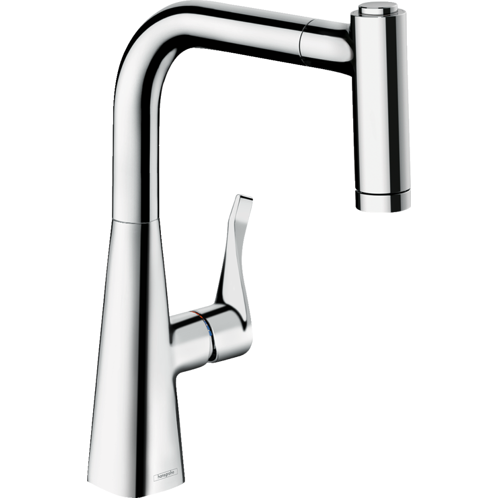 Смеситель для кухонной мойки hansgrohe Metris M71 220, с вытяжным душем 2jet 73800000, хром